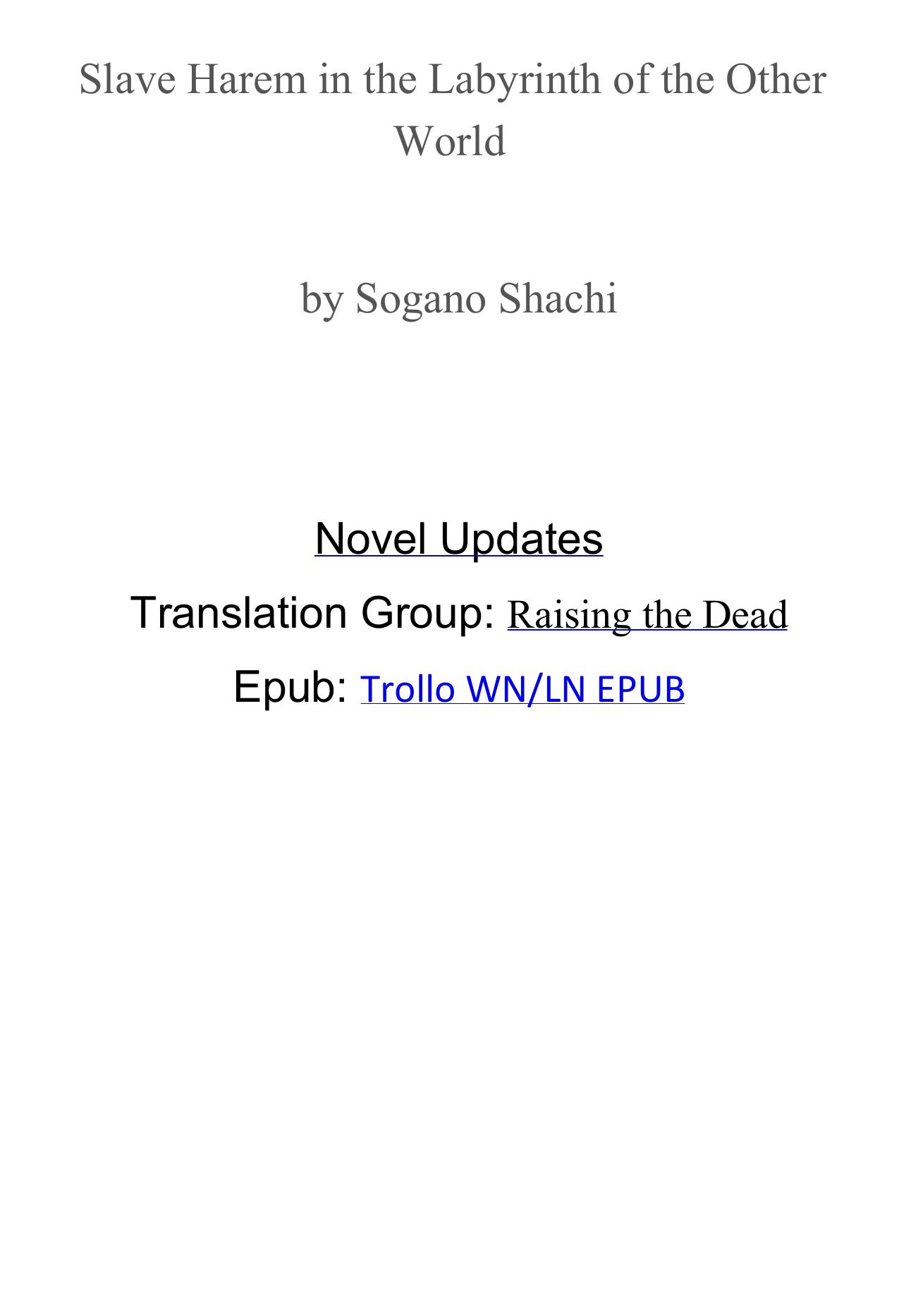 Slave Harem in the Labyrinth of the Other World by Sogano Shachi