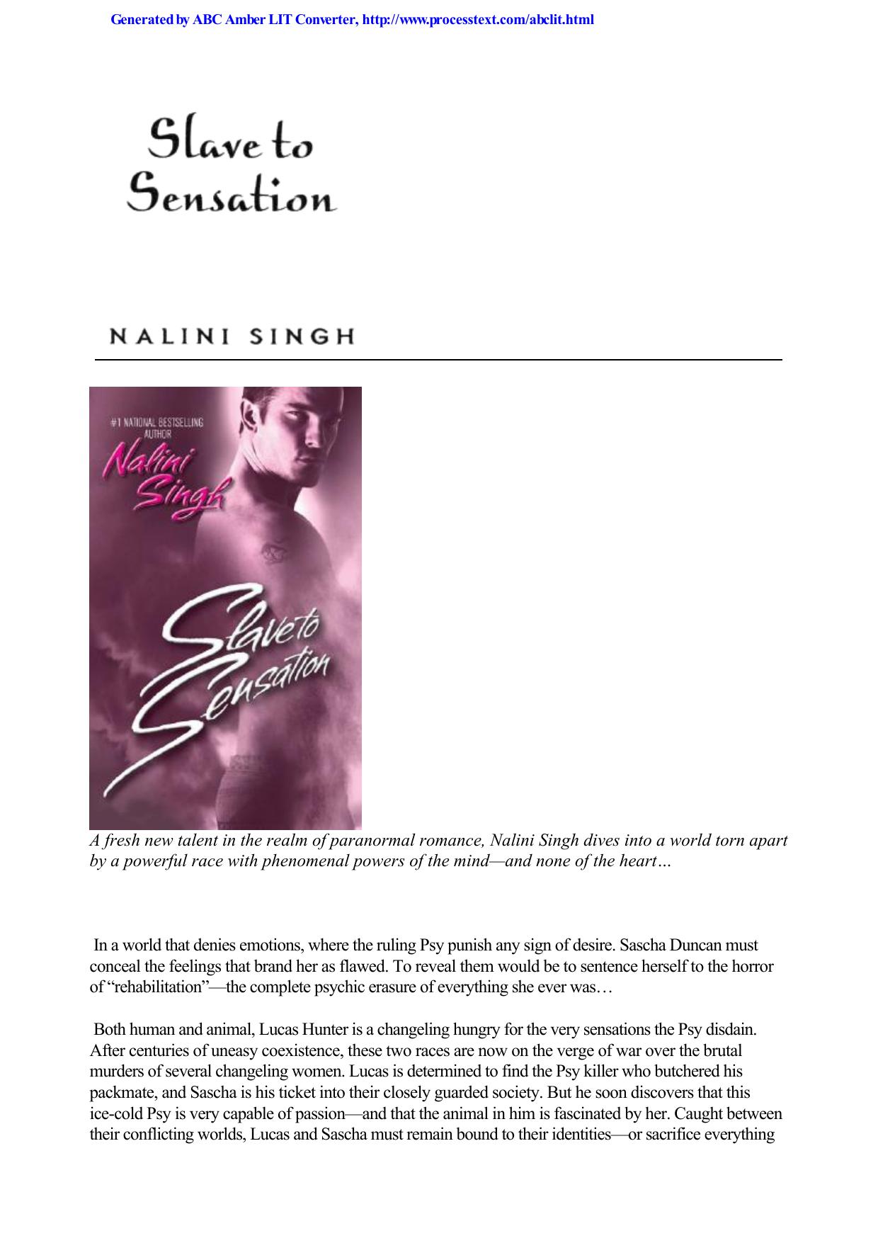 Slave to Sensation by Nalini Singh