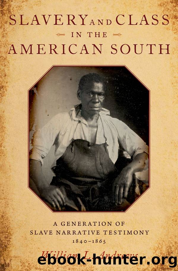 Slavery and Class in the American South by William L. Andrews