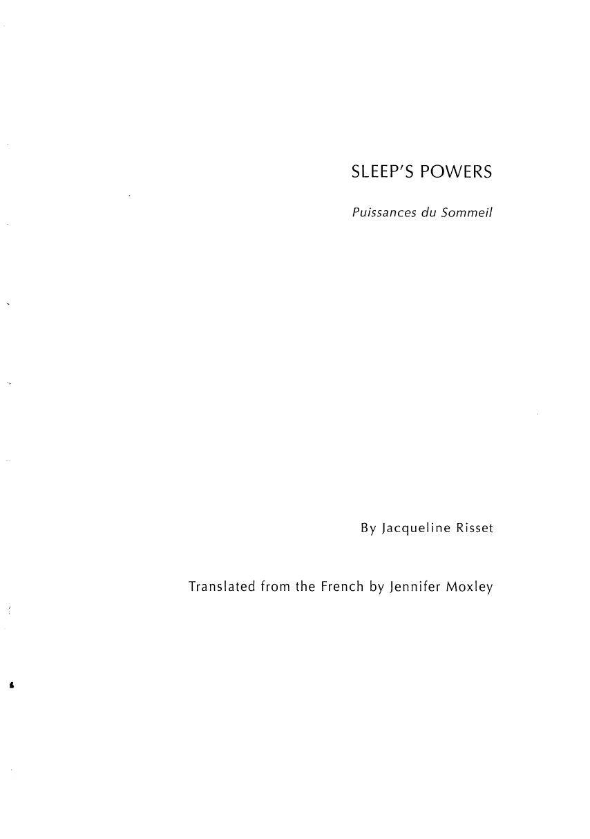Sleep's powers by Risset Jacqueline