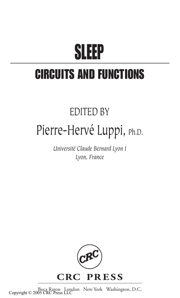 Sleep. Circuits and functions by Luppi P.H. (ed.)
