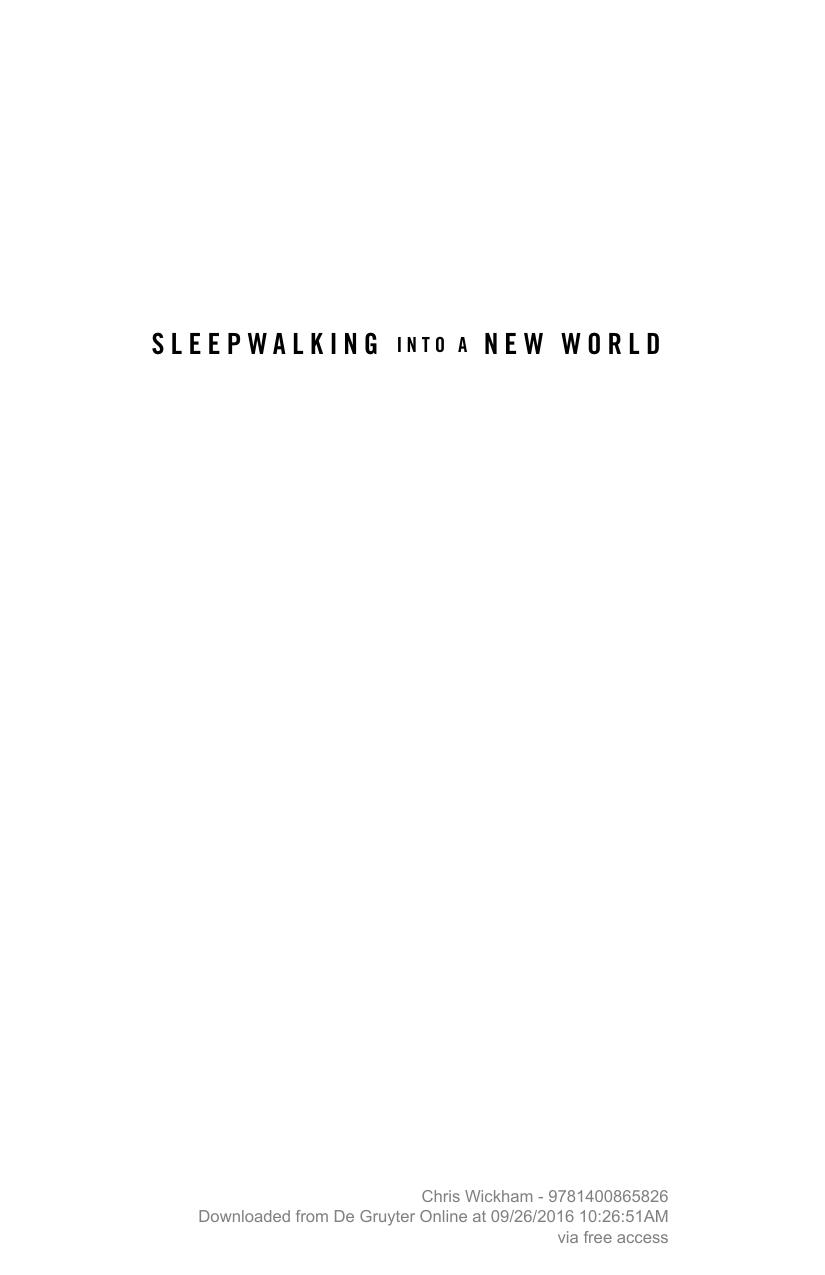 Sleepwalking Into a New World: The Emergence of Italian City Communes in the Twelfth Century by Chris Wickham