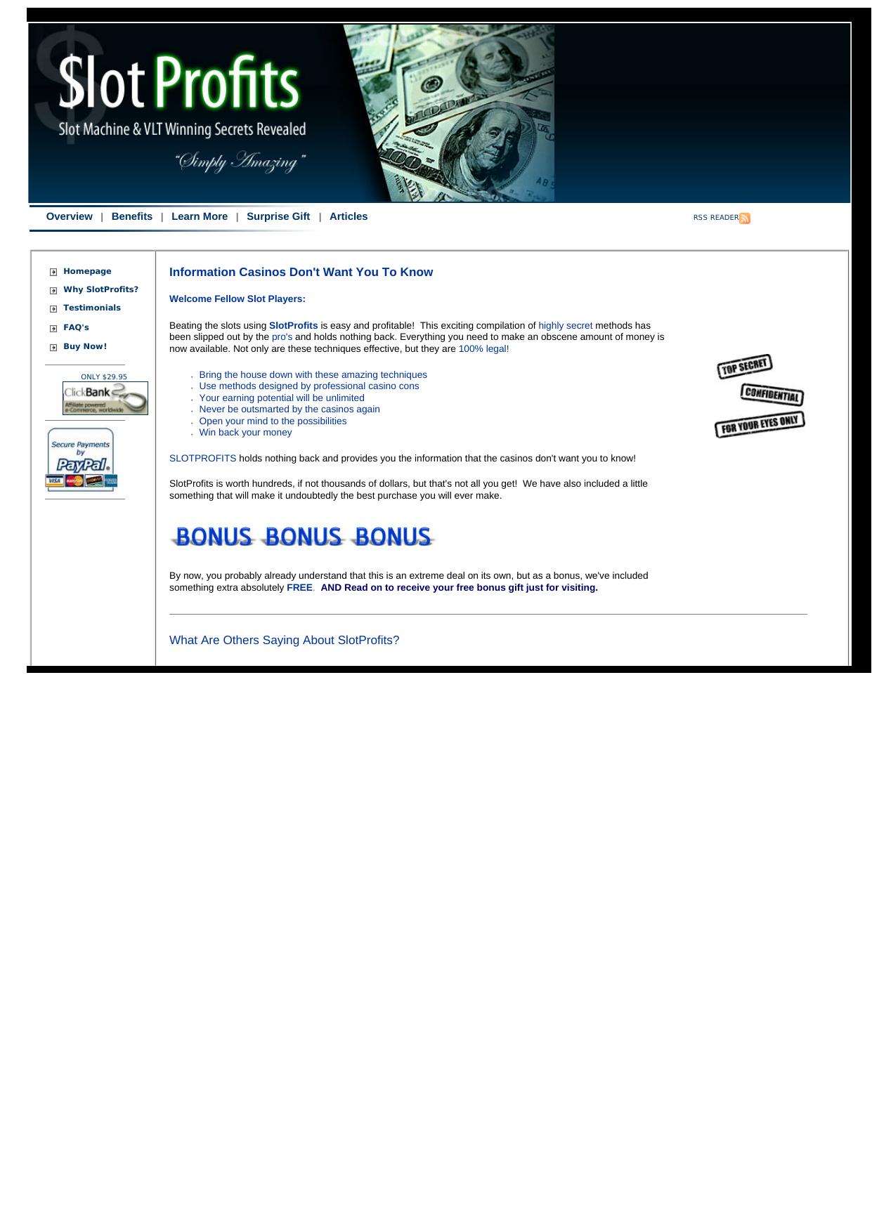 Slot Profits - Slot Machine & Vlt Secrets Revealed! by Best of Kuszter's Collection