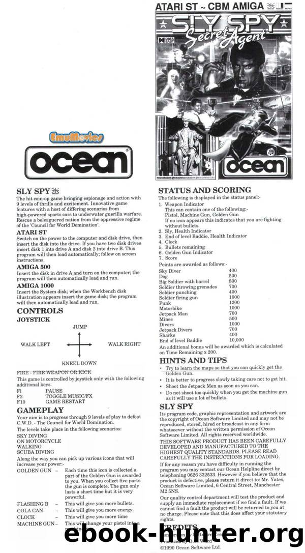 Sly Spy Secret Agent - Manual - AMG by Ocean