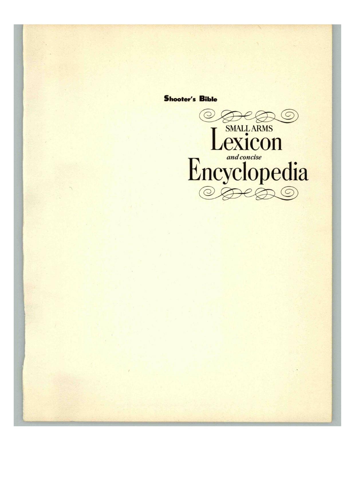Small Arms Lexicon & Concise Encyclopedia by Unknown
