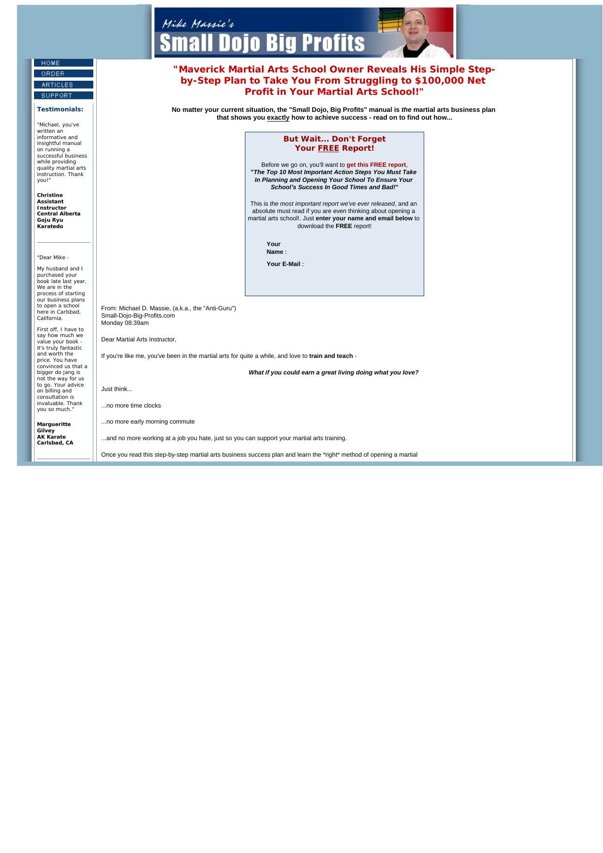 Small Dojo Big Profits. by Best of Kuszter's Collection