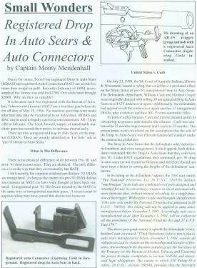 Small Wonders - Registered Drop In Auto Sears & Auto Connectors by Mendenhall Monty Captian