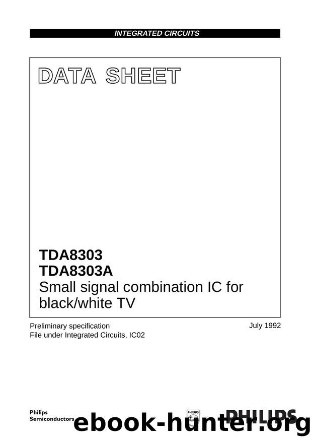 Small signal combination IC for blackwhite TV by Philips Semiconductors