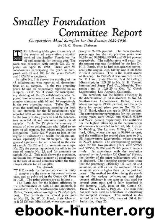 Smalley foundation committee report by Unknown