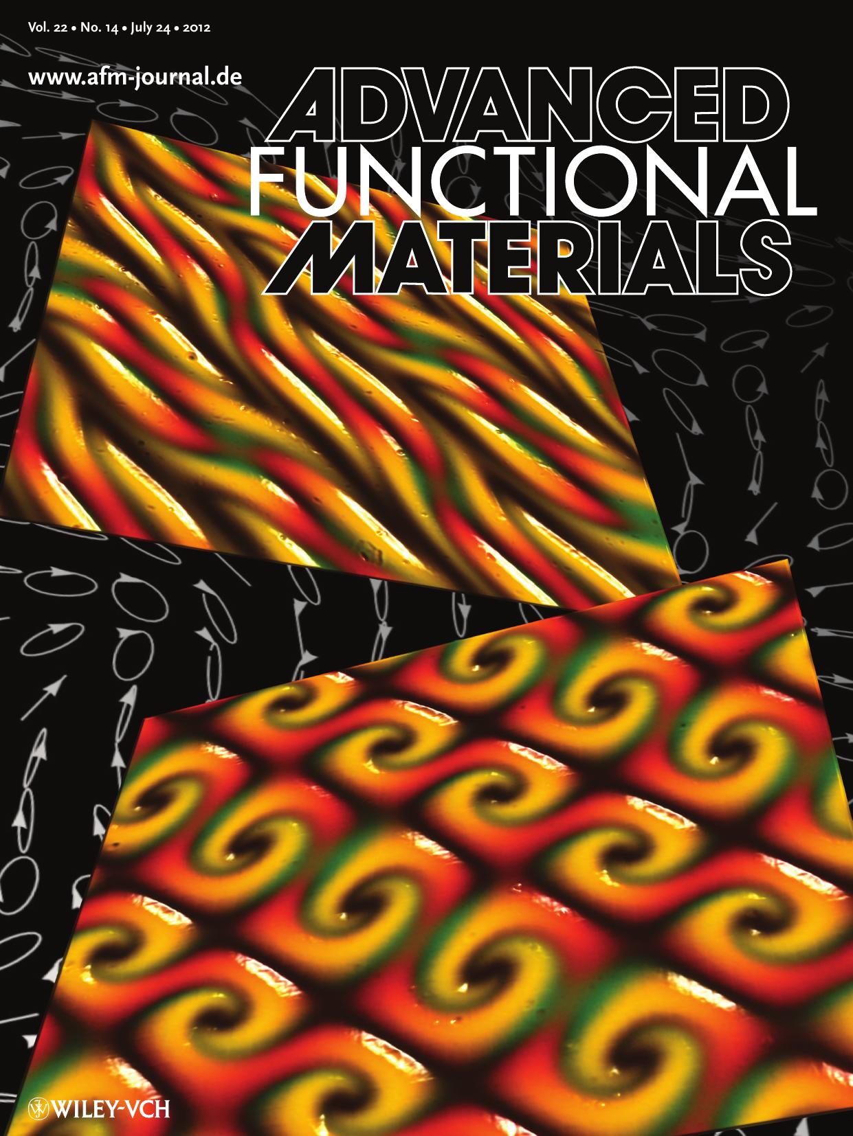 Smart Materials: Supramolecular Chiral Structures: Smart Polymer Organization Guided by 2D Polarization Light Patterns (Adv. Funct. Mater. 142012) by F-282