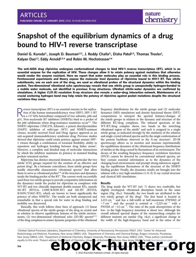 Snapshot of the equilibrium dynamics of a drug bound to HIV-1 reverse transcriptase by unknow
