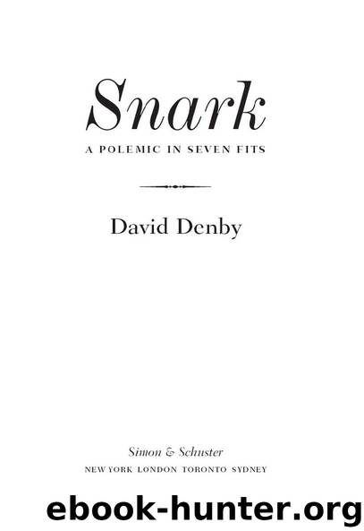 Snark by David Denby