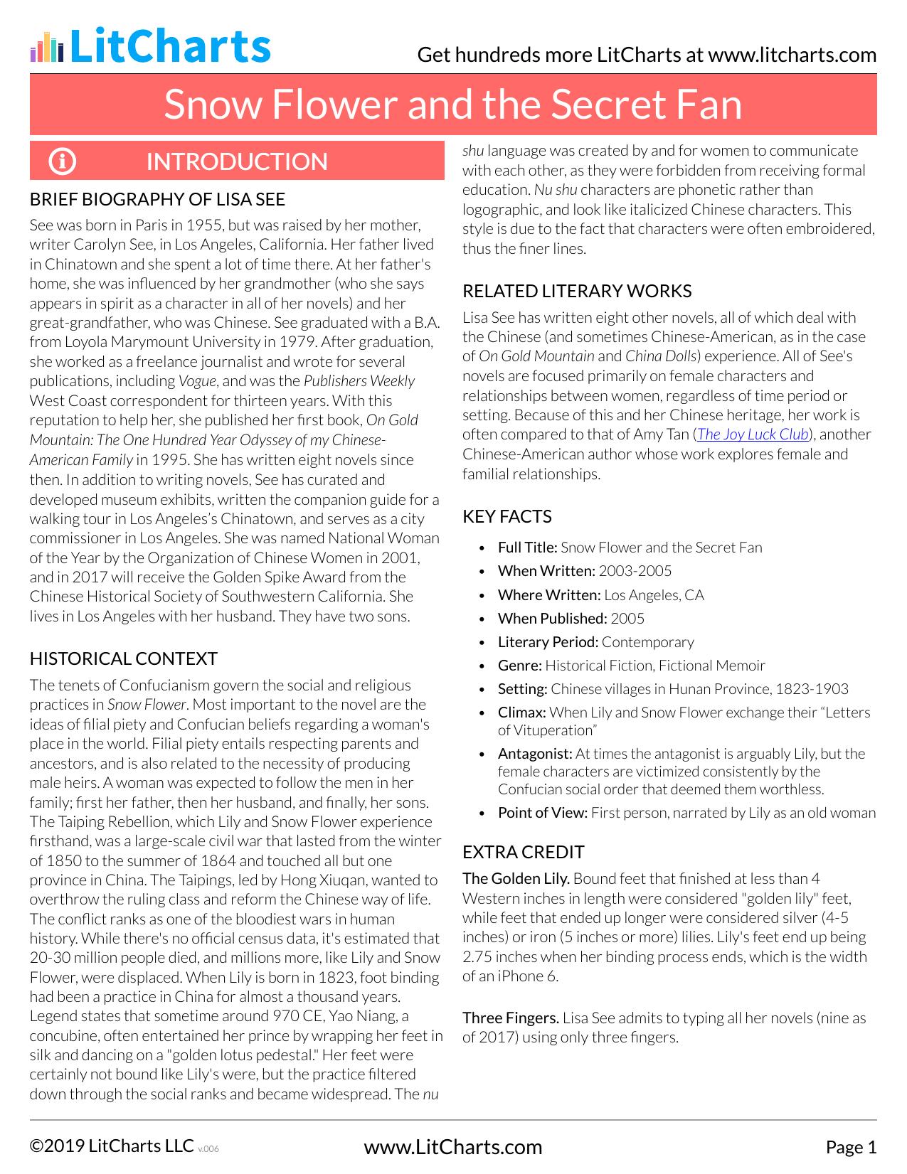 Snow Flower and the Secret Fan by Unknown