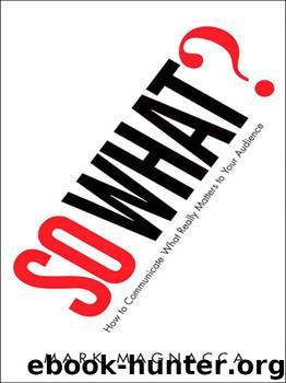 So What?: How to Communicate What Really Matters to Your Audience by Magnacca Mark