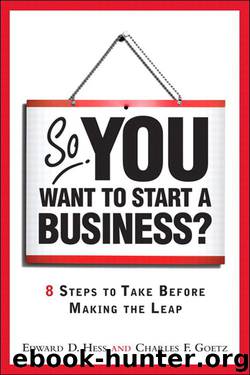 So, You Want to Start a Business?: 8 Steps to Take Before Making the Leap by Edward D. Hess & Charles D. Goetz