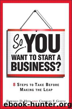So, You Want to Start a Business?: 8 Steps to Take Before Making the Leap by Hess Edward D. & Goetz Charles D