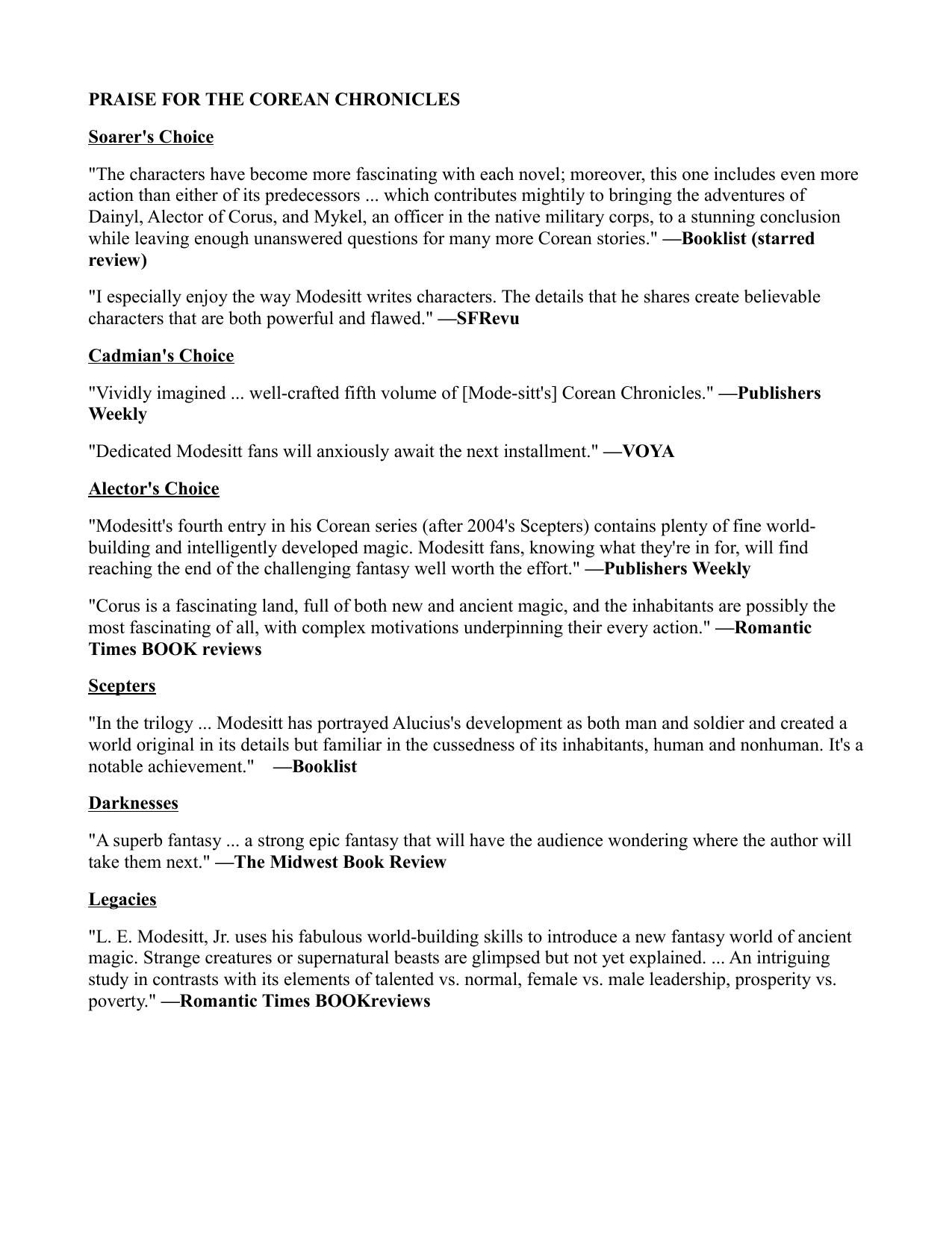 Soarer's Choice by L. E. Modesitt