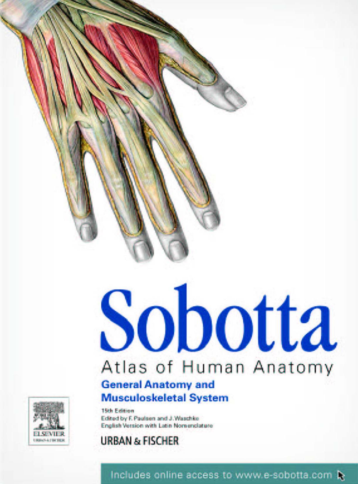 Sobotta Atlas of Human Anatomy 15th by Vol 1 General Anatomy