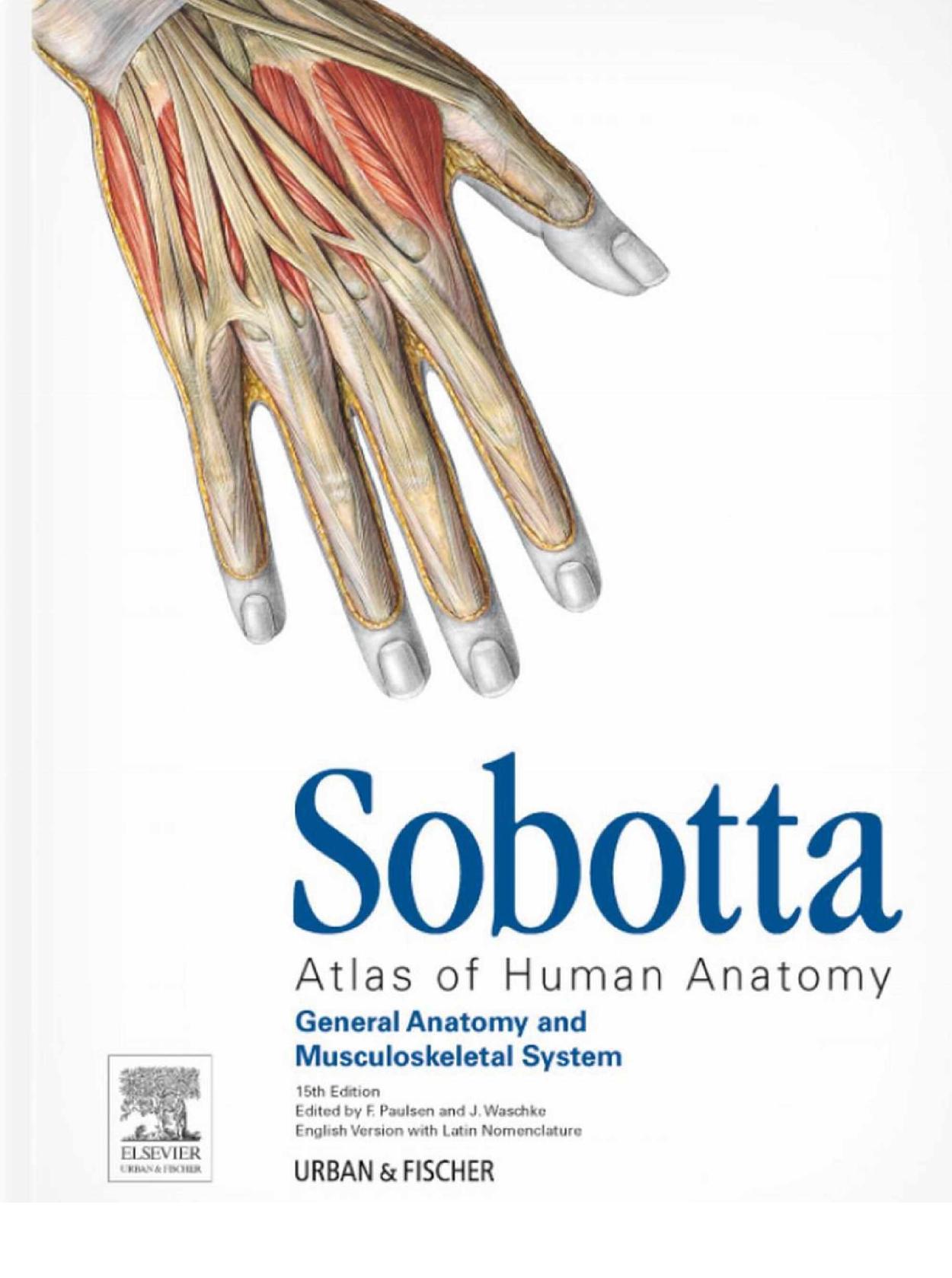 Sobotta Atlas of Human Anatomy, Vol.1: General Anatomy and Musculoskeletal System by Friedrich Paulsen Jens Waschke