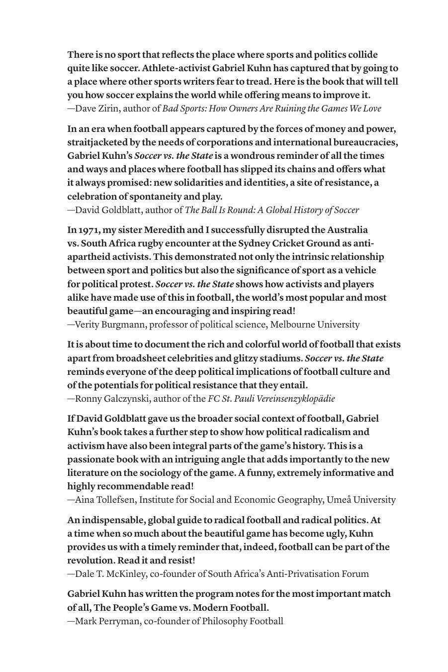 Soccer vs. the state: tackling football and radical politics by Kuhn Gabriel