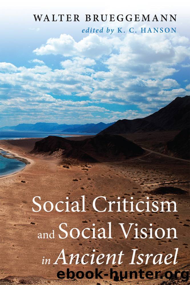 Social Criticism and Social Vision in Ancient Israel by Brueggemann Walter;Hanson K. C.;