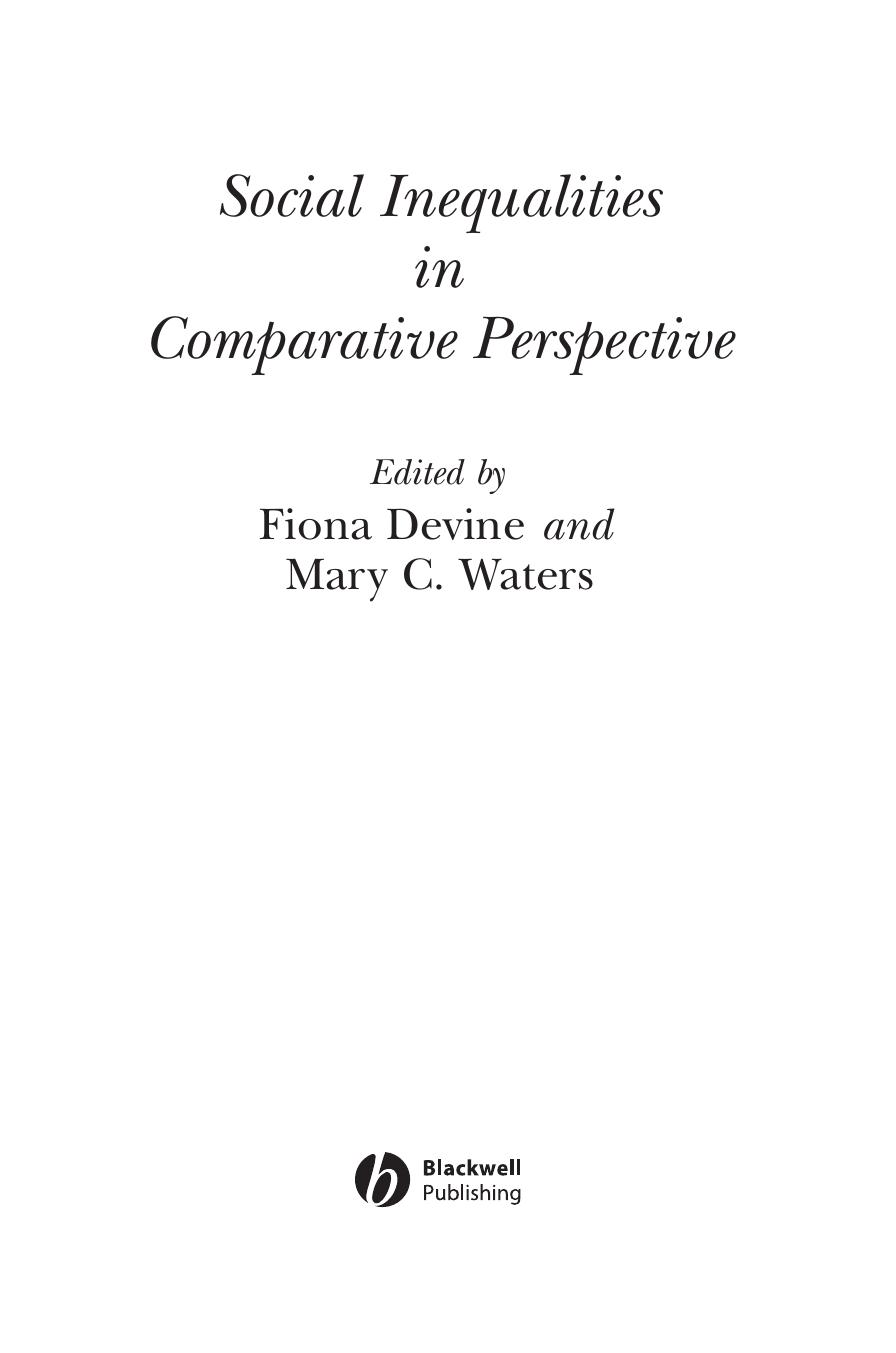 Social Inequalities in Comparative Perspective by Mary Waters