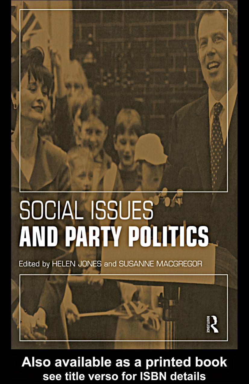 Social Issues and Party Politics by Helen Jones