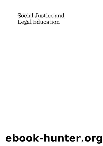 Social Justice and Legal Education by Chris Ashford; Paul McKeown