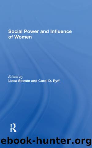 Social Power And Influence Of Women by Liesa Stamm Carol D Ryff