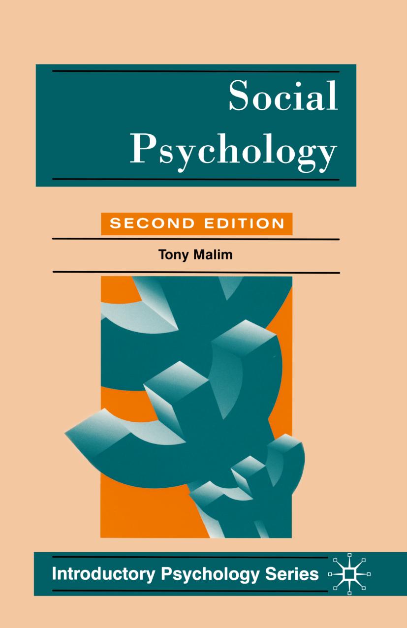 Social Psychology by Tony Malim (auth.)