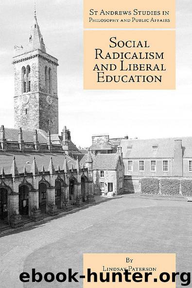 Social Radicalism and Liberal Education by Lindsay Paterson
