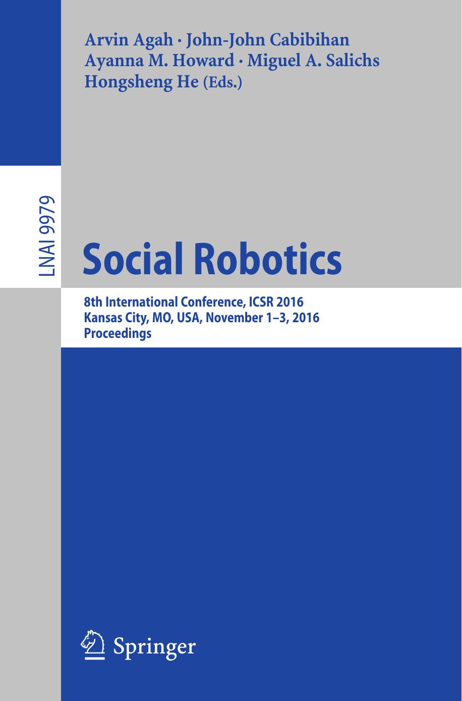 Social Robotics by 8th International Conference