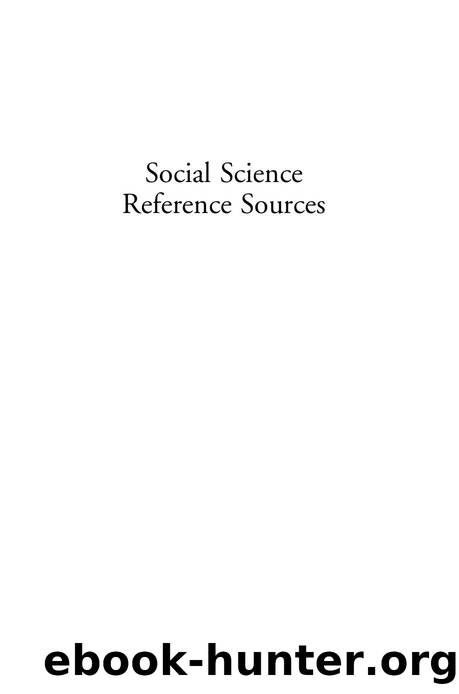 Social Science Reference Sources : A Practical Guide by Tze-Chung Li