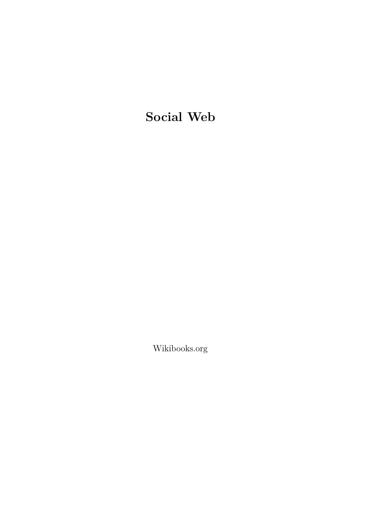 Social Web by Anonymous