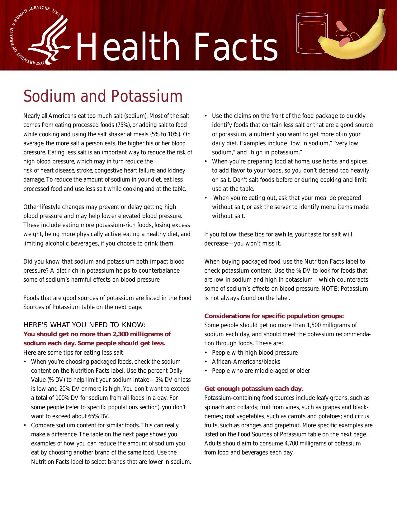 Sodium and Potassium by 2 Pages