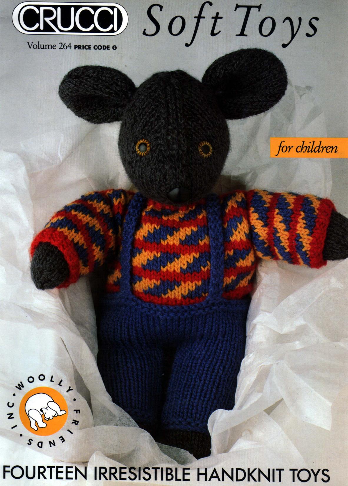 Soft Toys Fourteen Irresistible Handknit Toys Crucci Knitting Pattern Booklet Vol 264 by Unknown