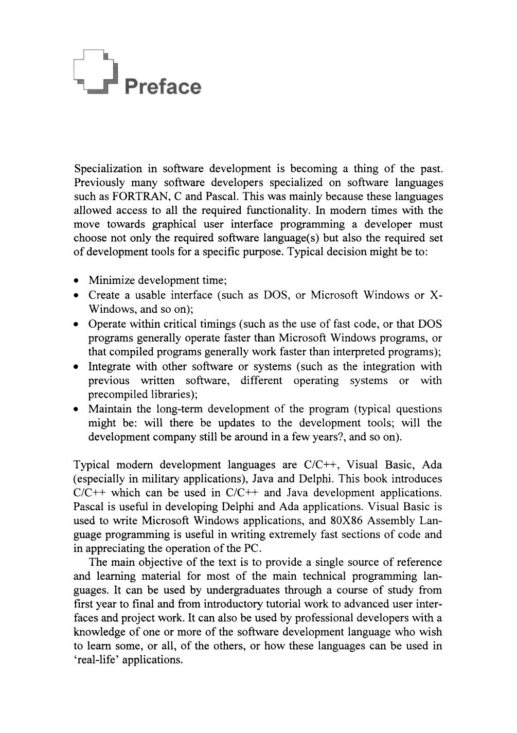 Software Development for Engineers. with C, Pascal, C++, Assembly Language, Visual Basic, HTML, Java: Script and Java by BSc CEng PhD William J. Buchanan (Auth.)