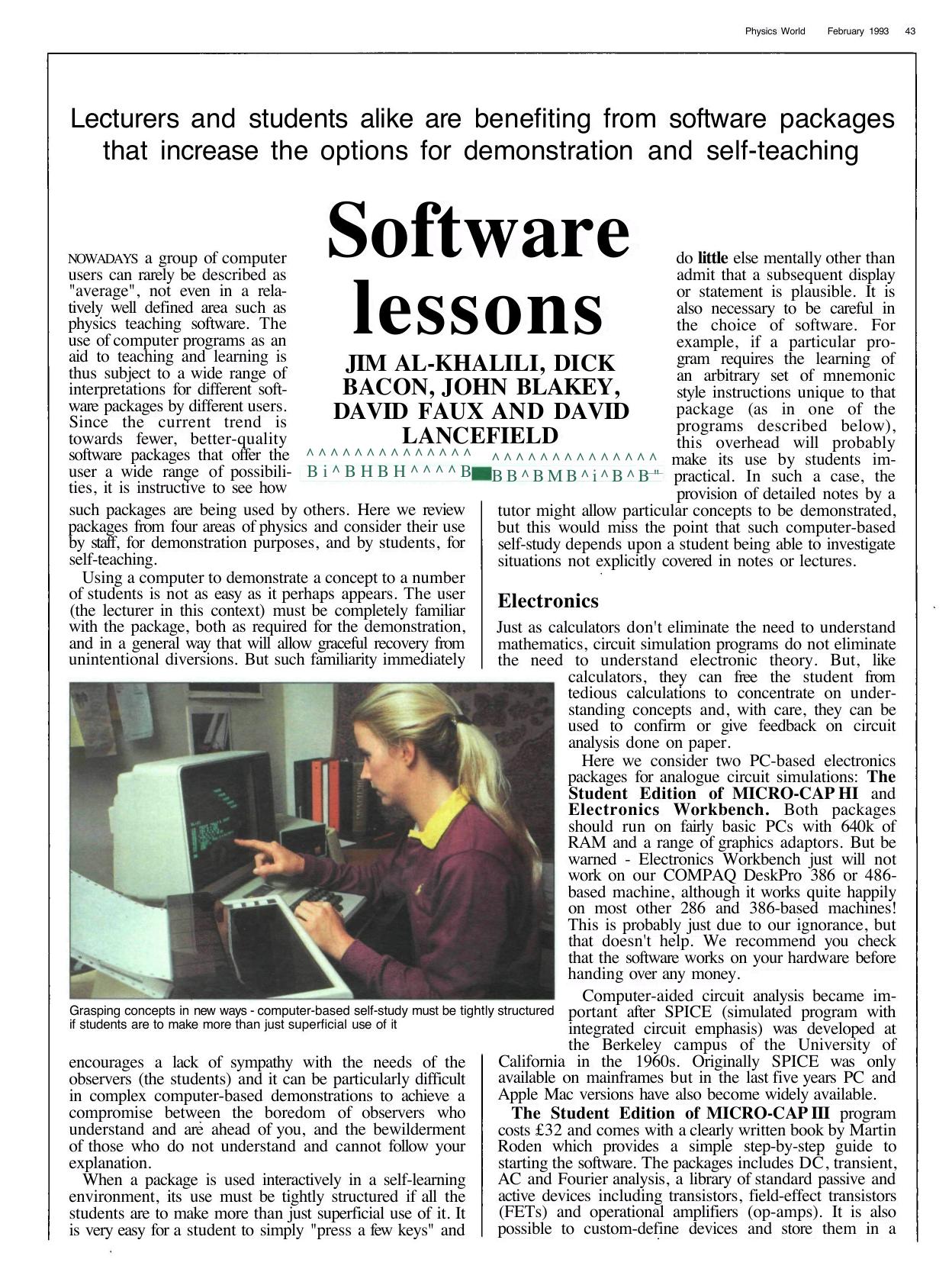 Software Lessons (1993) by Unknown