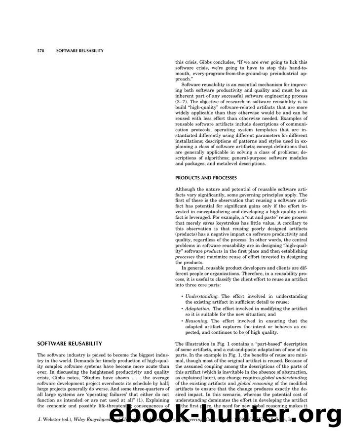 Software Reusability". In: Wiley Encyclopedia of Electrical and Electronics Engineering by Unknown