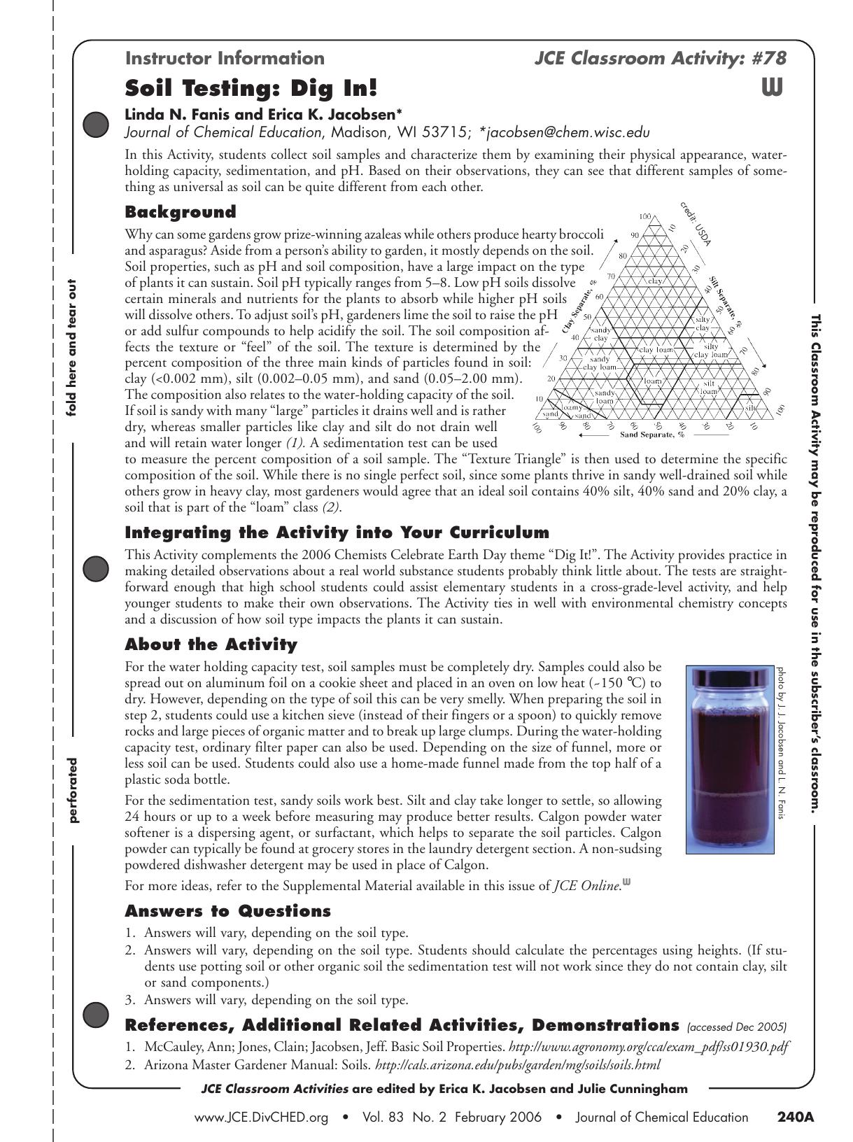 Soil Testing: Dig In! by Linda Fanis & Erica K. Jacobsen