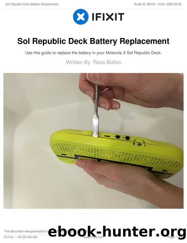 Sol Republic Deck Battery Replacement by Unknown
