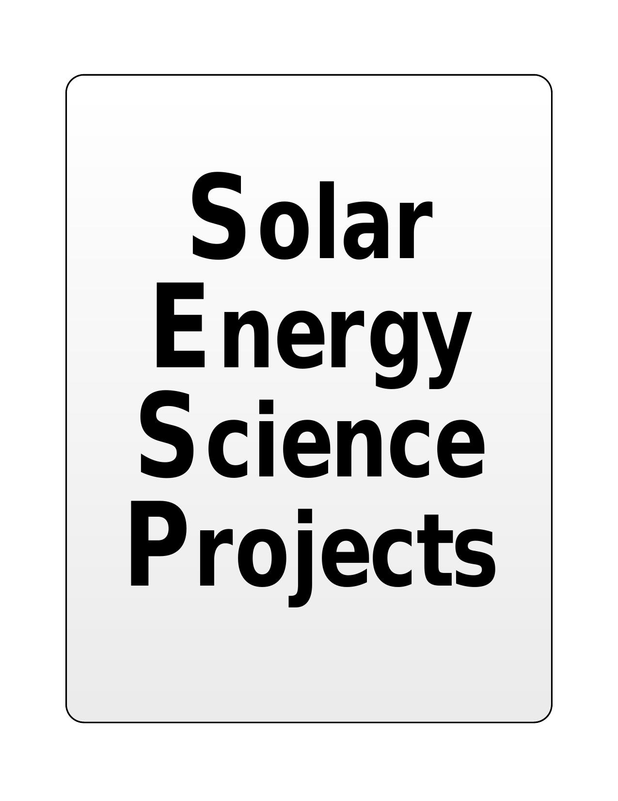 Solar Energy Science Projects by U.S. Department of Energy National Renewable Energy Laboratory