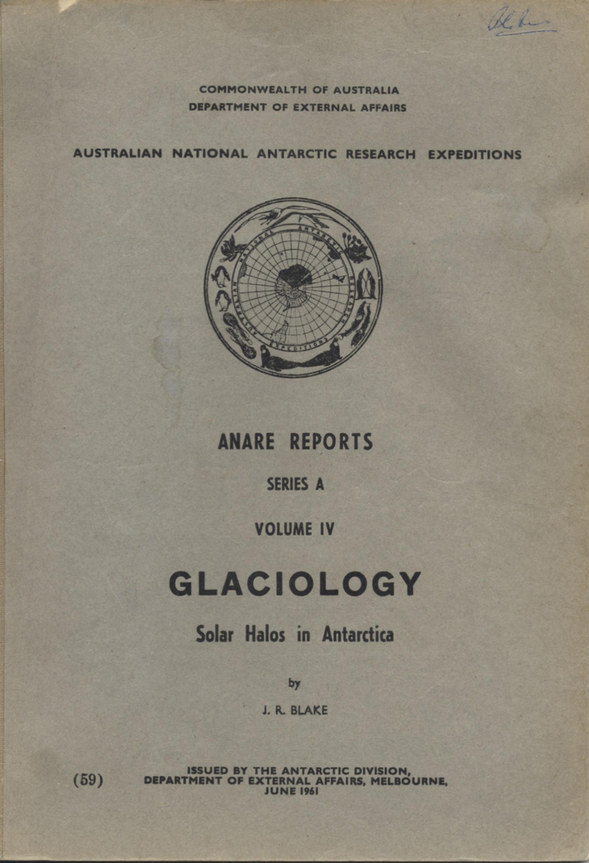 Solar Halos in Antarctica by J. R. Blake