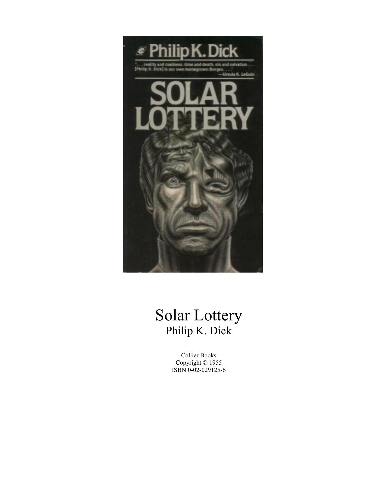 Solar Lottery by Philip K. Dick