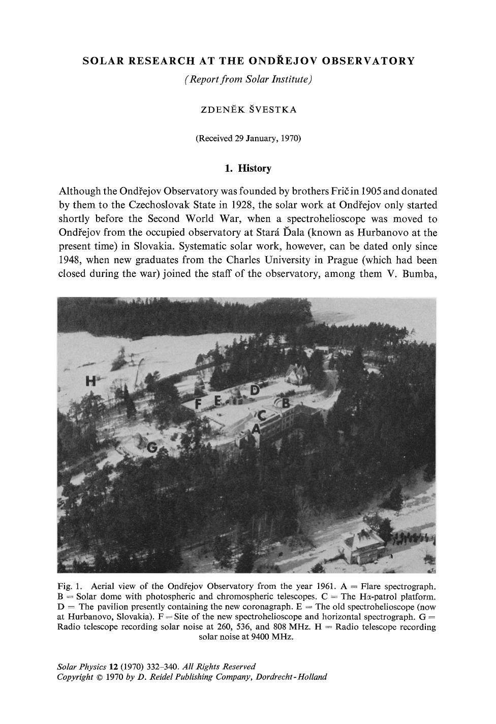 Solar research at the Ond&#x0159;ejov Observatory by Unknown