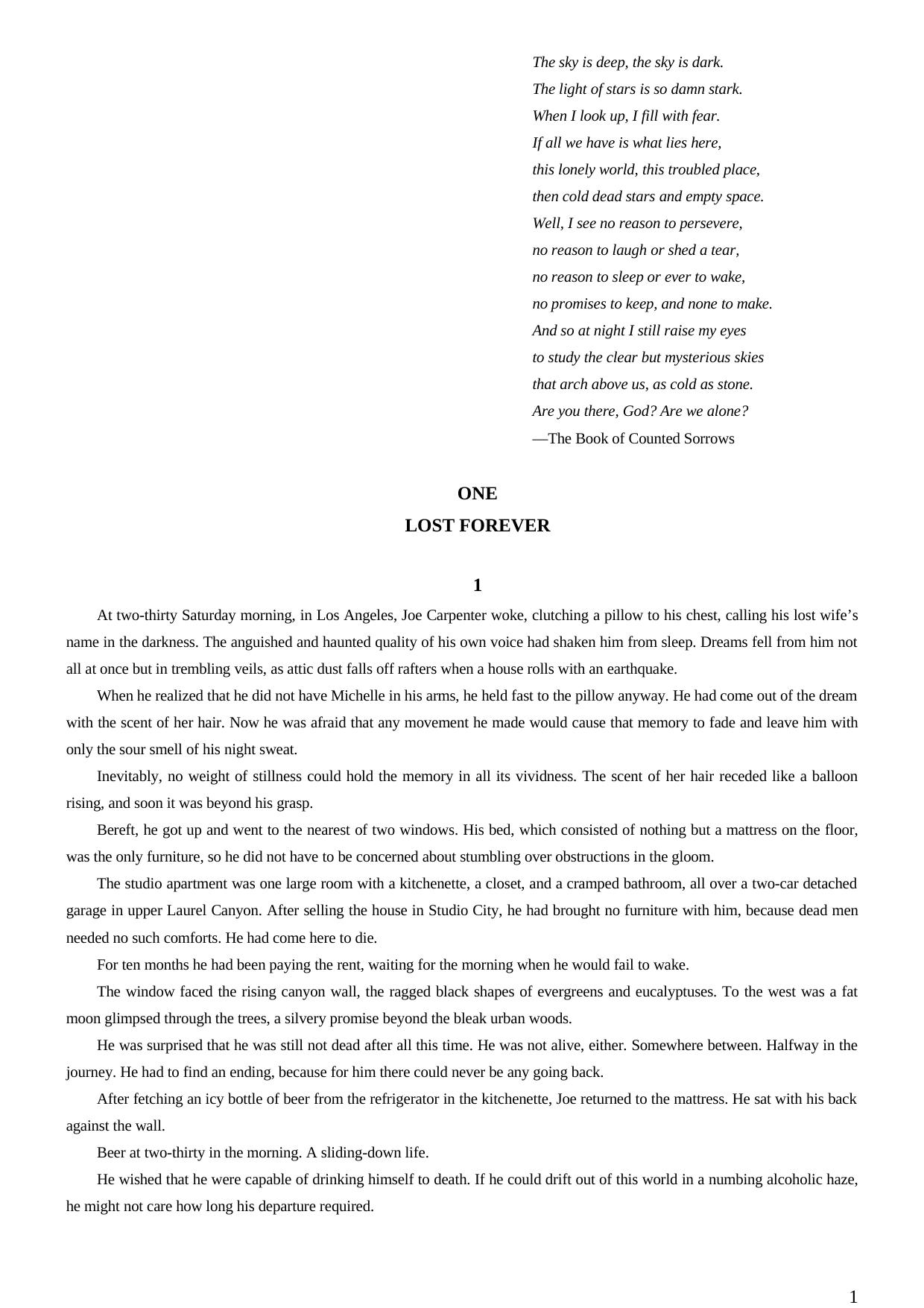 Sole Survivor by Dean Koontz