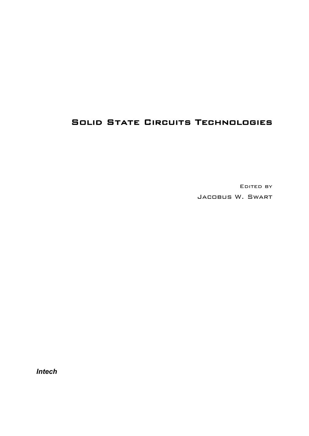 Solid State Circuits Technologies by J. Swart