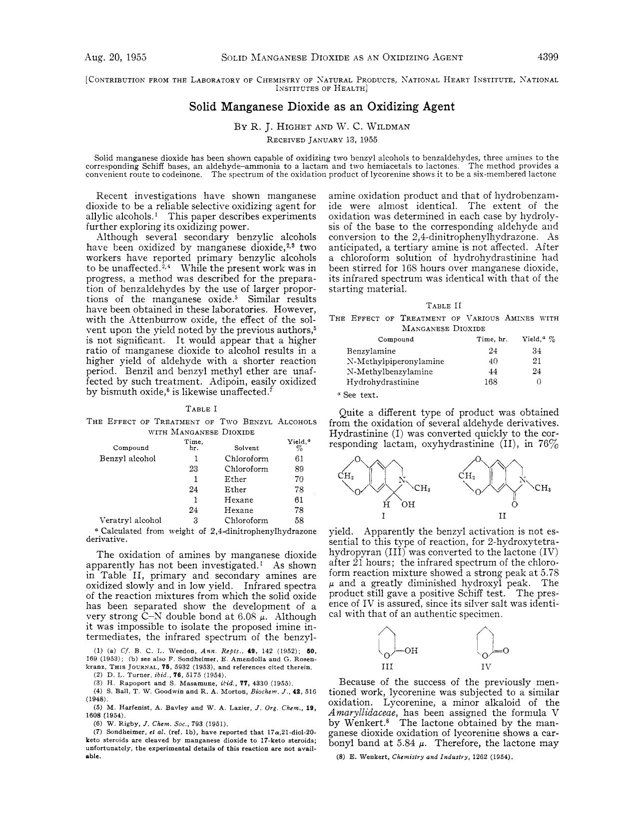 Solid mag dioxide as an oxidant pdf by Unknown