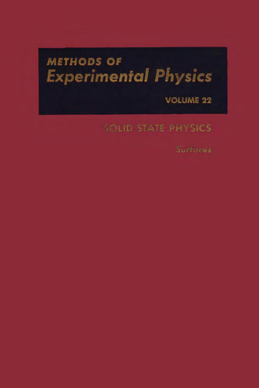 Solid state physics: surfaces by Author Unknown