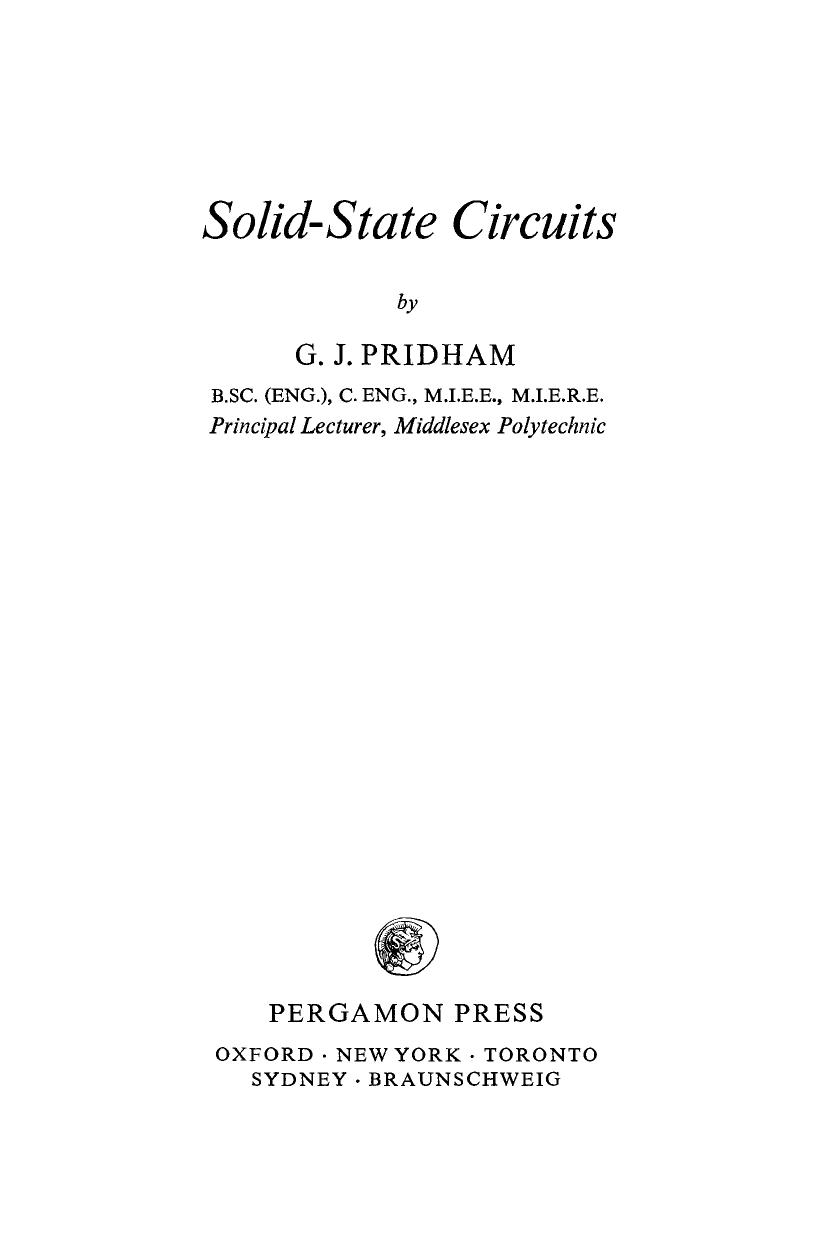 Solid-State Circuits. Electrical Engineering Divison by G. J. Pridham and N. Hiller (Auth.)